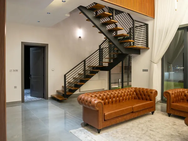Floating stair installation process in a New York City property